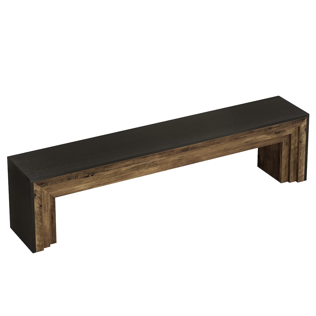 71" Extra Long Entryway Bench, Modern Farmhouse Shoe Bench
