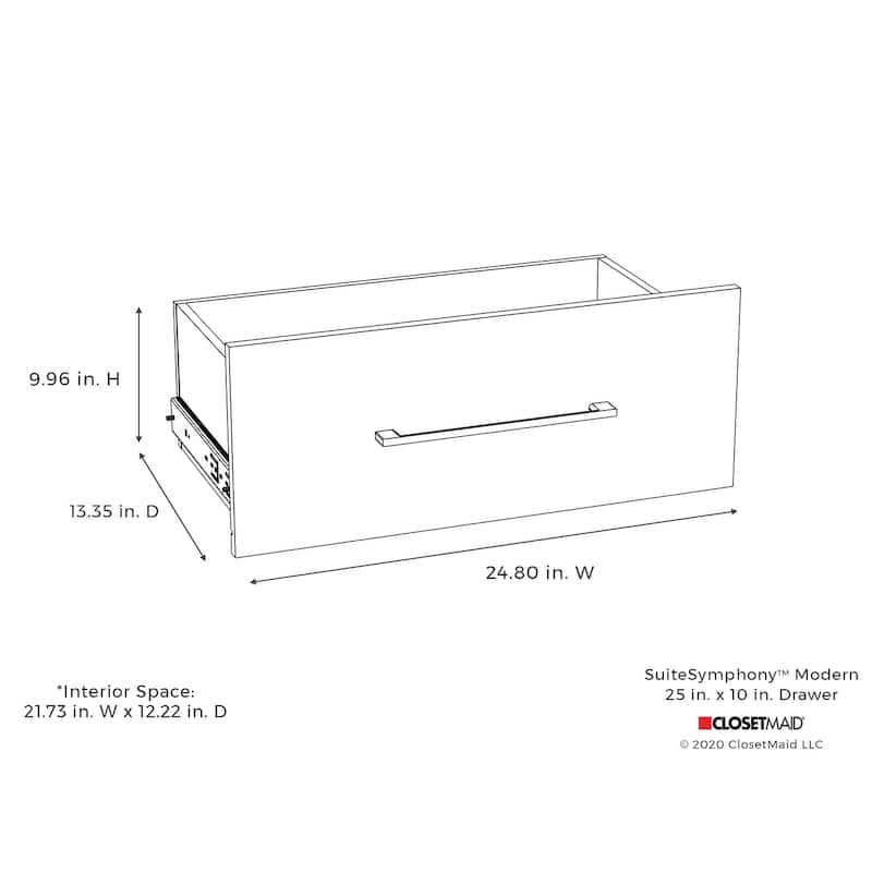 ClosetMaid SuiteSymphony Modern Drawer (25 x 10 in.)