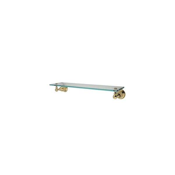 Elements of Design EBA1759PB 20" Wall Mounted Glass Shelf from the New - Polished Brass (PVD). Opens flyout.