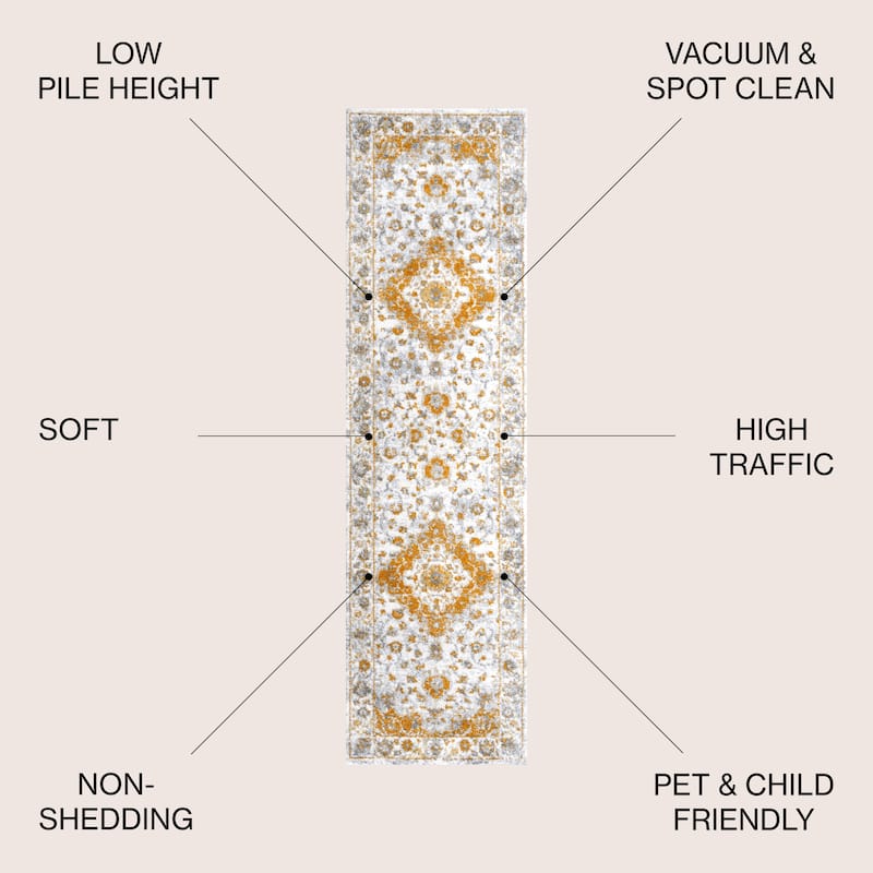 JONATHAN Y Zelda Ornate Medallion Persian Area Rug