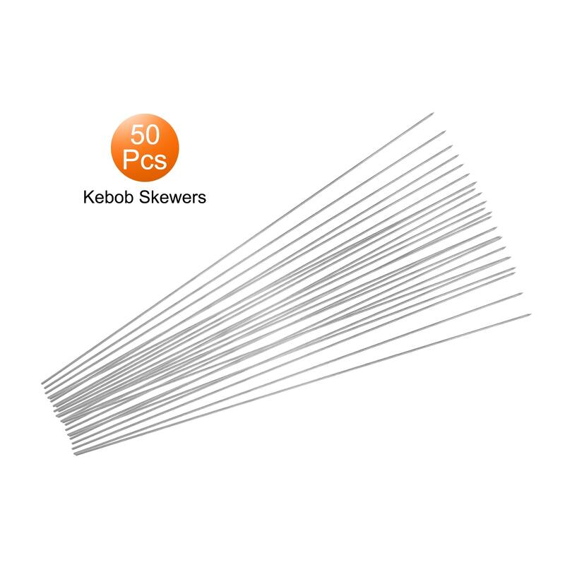 50pcs Kebob Skewers 39cm x 1.9mm Round BBQ Grill Sticks - 39cm x 1.9mm