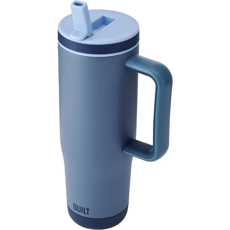 BUILT Cascade Double Wall Stainless Steel 40 oz Tumbler - 40 oz - Pacific Blue