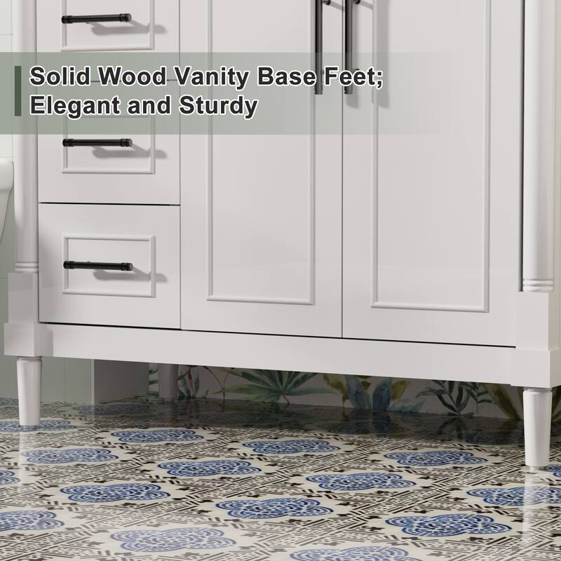 24"/30"/36" Retro Bathroom Vanity W/ Drop in Sink Combo Cabinet Set
