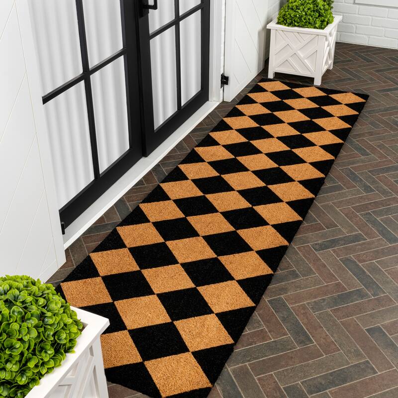 JONATHAN Y Classic Natural Coir Indoor/Outdoor Mat