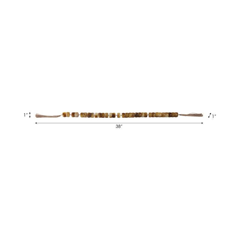 Resin Jute Decorative Beads Tassel Accents Featuring Woven Detailing