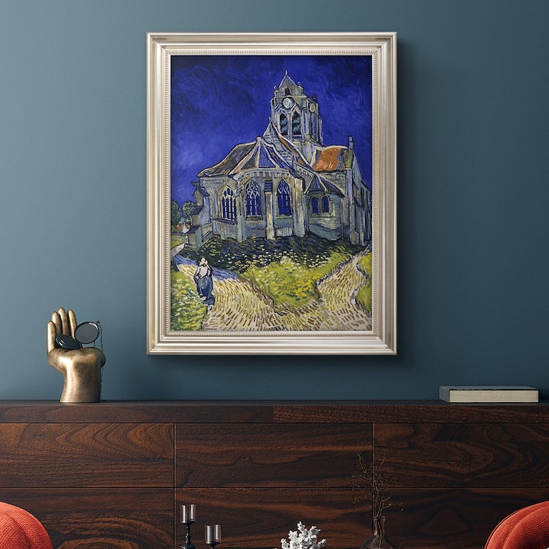 the church at auvers  Premium Framed Canvas- Ready to Hang