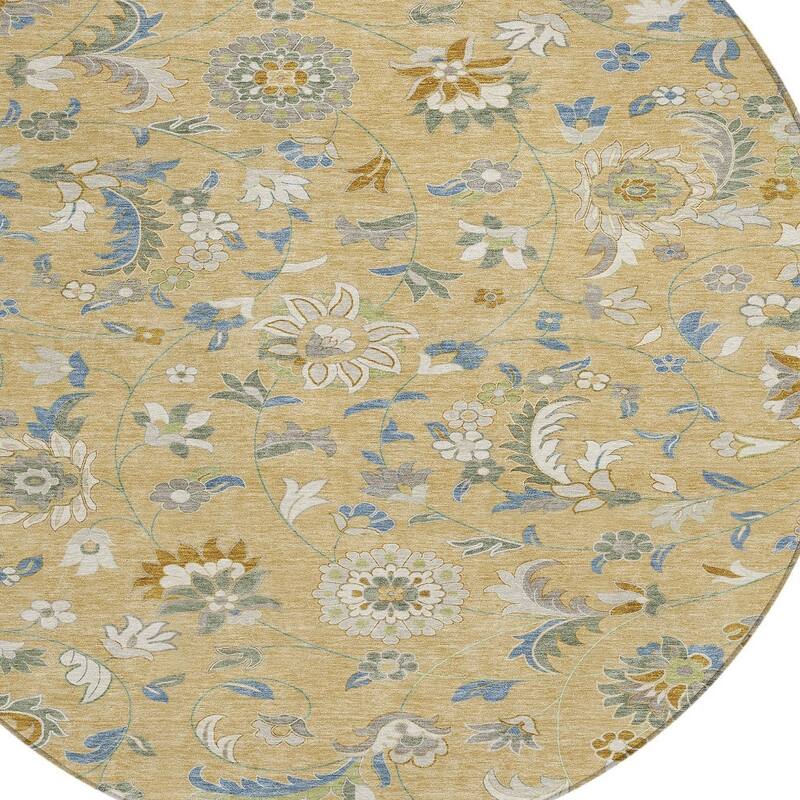 HomeRoots Floral Transitional Rectangle Outdoor Rug