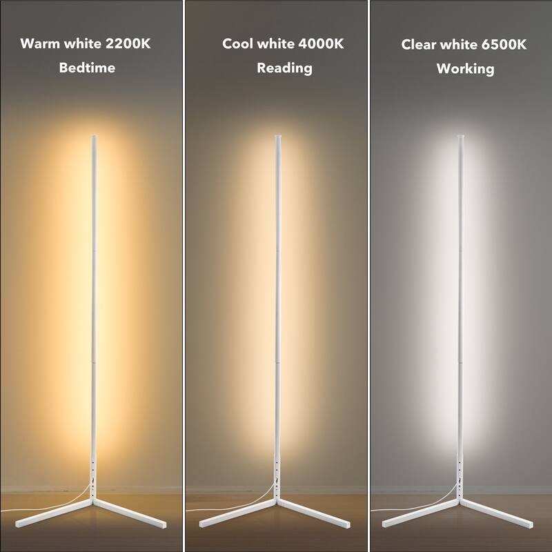 56'' White RGBCW LED Novelty Floor Lamp