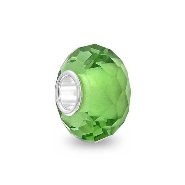 Murano Solid Glass .925 Sterling Silver Bead Charm Spacer More Colors - 8. Opens flyout.