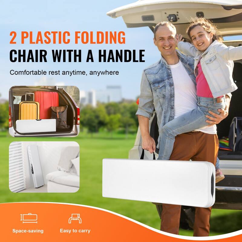 HDPE Folding Bench, 6FT Portable Outdoor Seating - 72” L x 11” W x 17” H