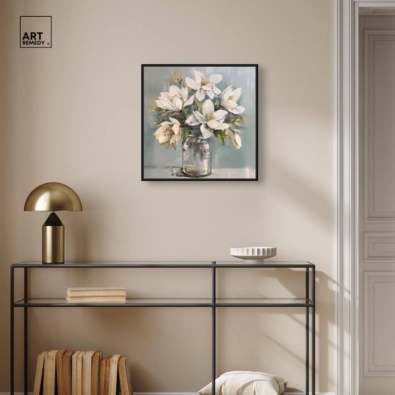 Prismatic Floral and Jar Canvas by Art Remedy