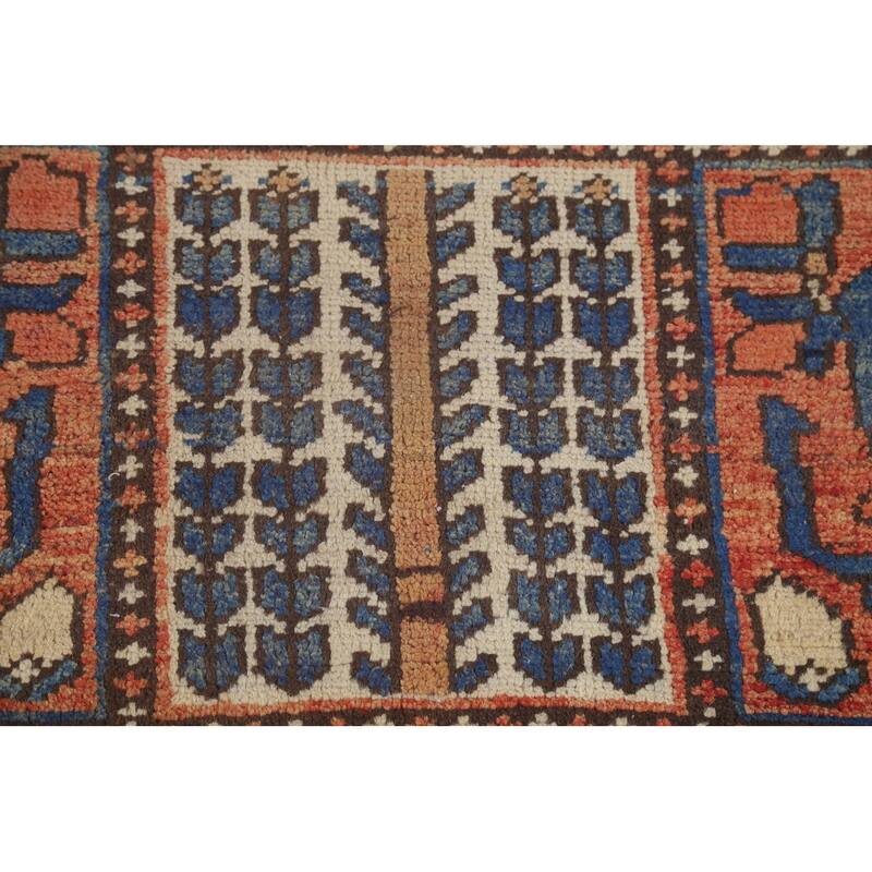Geometric Bakhtiari Persian Vintage Rug Handmade Wool Carpet - 6'10"x 10'2"
