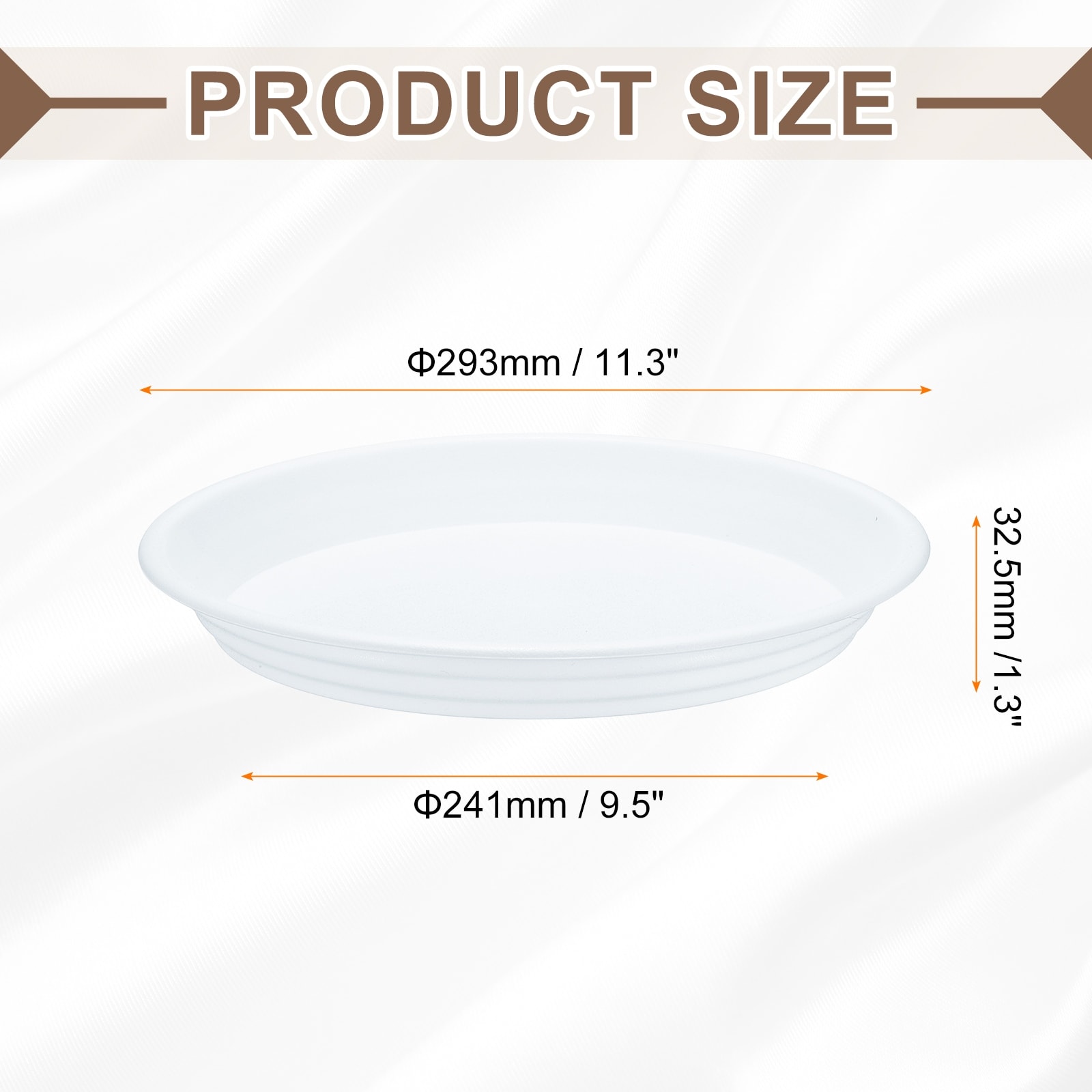 Plastic Plant Saucer Round Drip Trays Flower Pot Saucers Flower Base Bottom Drainage Trays for Indoors Outdoors Planters