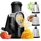 preview thumbnail 1 of 3, Rotary Cheese Grater Slicer in Black with 3 Drum Blades