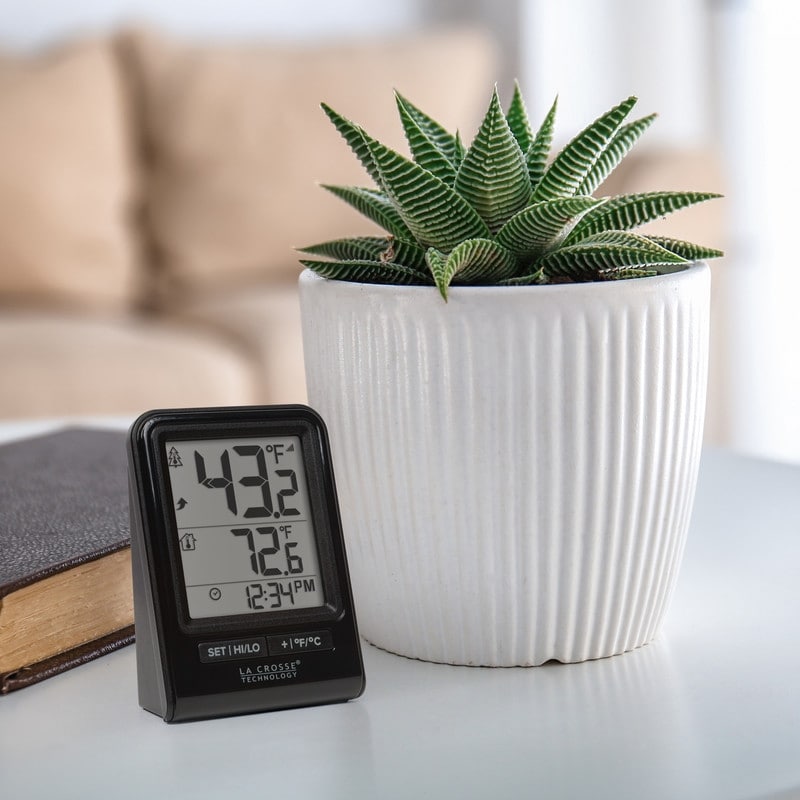 La Crosse Technology Black Wireless Digital Thermometer, 308-1409BNH