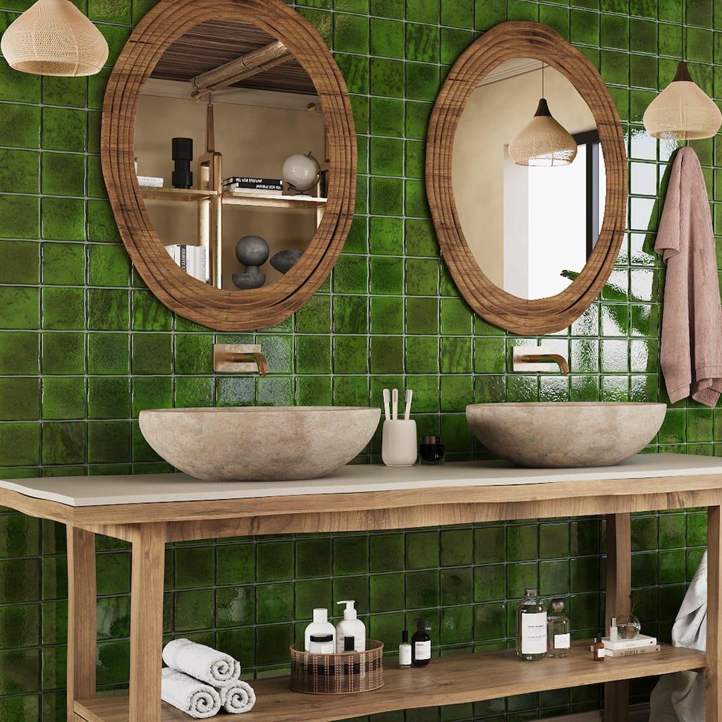 Merola Tile Menorca Tourmaline 4" x 4" Ceramic Wall Tile