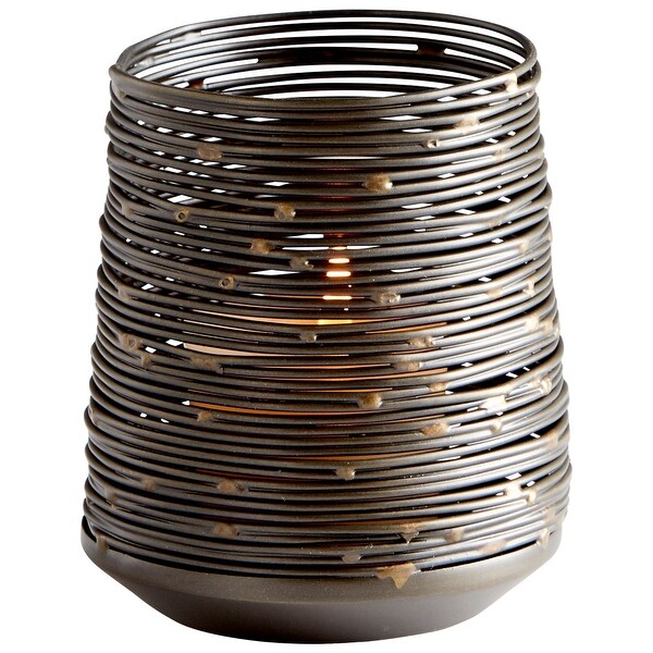 Cyan Design 09698 Luniana Iron Decorative Candle Holder - Antique Black