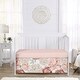 preview thumbnail 2 of 0, Boho Shabby Chic Floral Girl Crib Bed Skirt Ivory Bohemian Vintage Garden Watercolor Flower Nature Elegant Pastel Dusty Rose