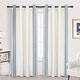preview thumbnail 1 of 7, DriftAway Cabana Stripe Linen Textured Farmhouse Blackout Window Curtains - 52" Width X 84" Length Jean Navy - 52" Width X 84" Length