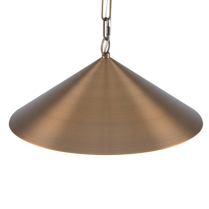 14.8-in 1 Light Anti Bronze Cone Metal Pendant Light Hanging Lighting - 14.76 inch