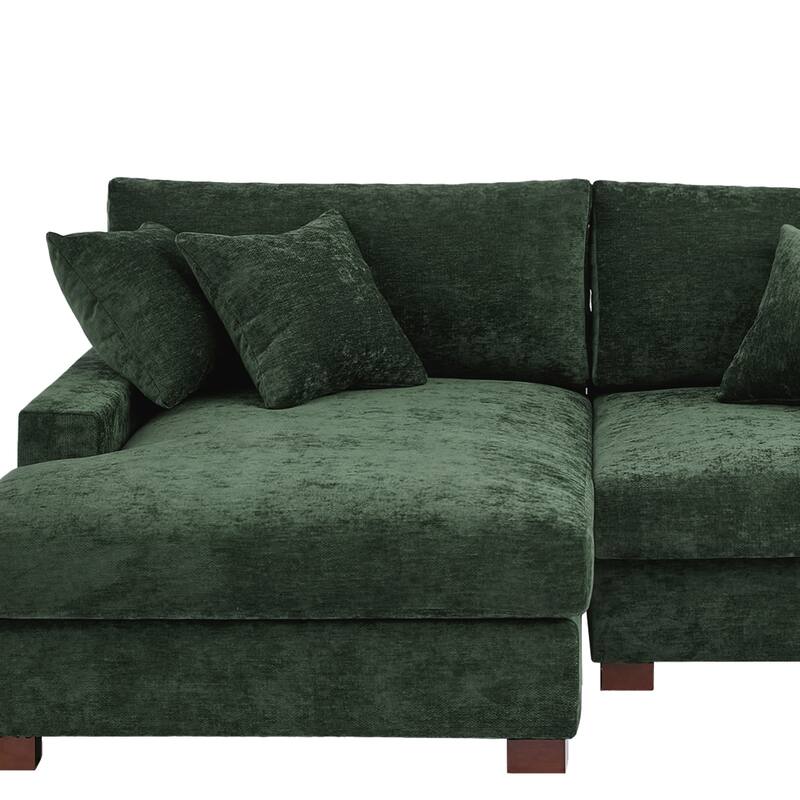 Oversized Modern Chenille Modular Sectional Sofa with Chaise