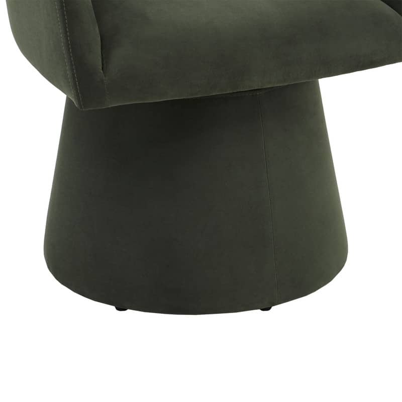 Evie Modern Upholstered Fabric Swivel Dining Chair