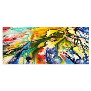 Designart 'Mixed Oil Color Texture' Abstract Metal Wall Art
