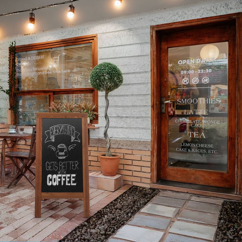 A Frame Chalkboard Sign 40 x 20in DoubleSided Magnetic Menu Board