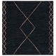 preview thumbnail 2 of 8, SAFAVIEH Handmade Vintage Leather Evaleen Modern Rug 6' Square - Black/Natural - Square