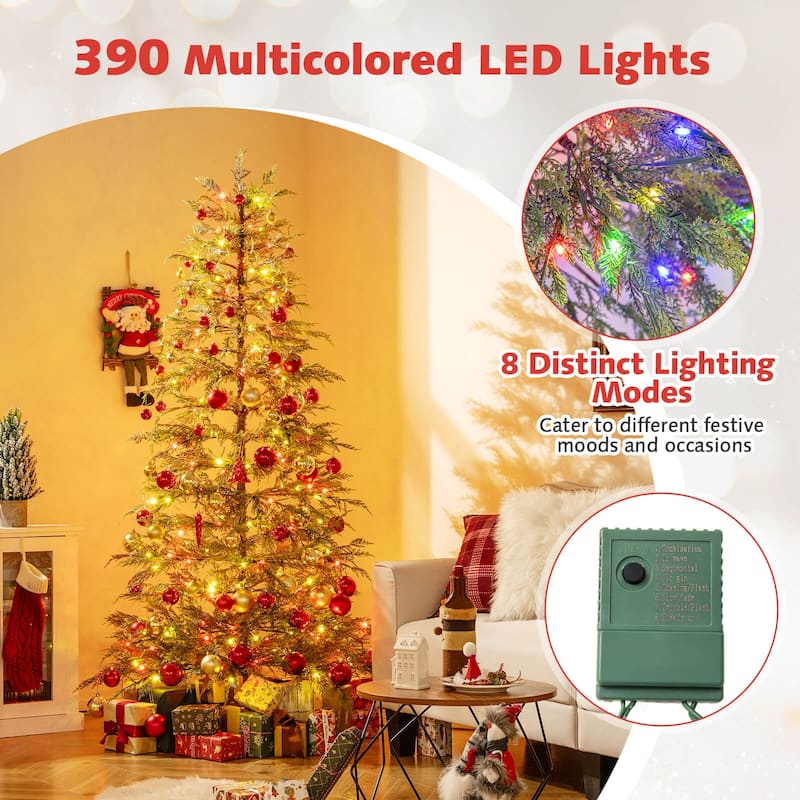 Costway 6.5/7.5 FT Pre-Lit Artificial Christmas Tree with 578 Branch - See Details