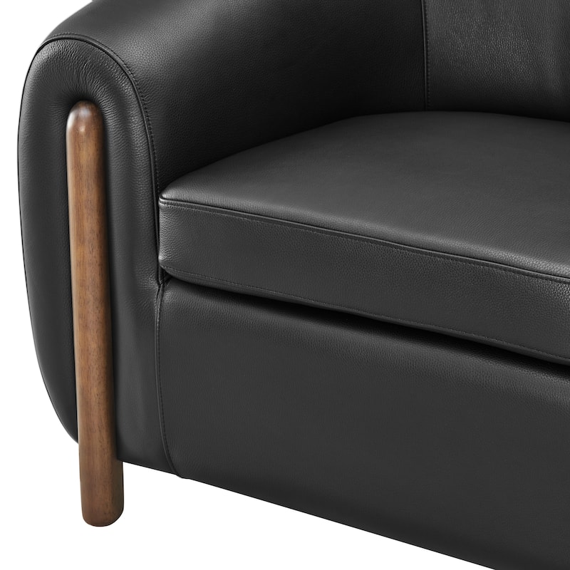 NPD Furniture Cordelia 38" W Top Grain Leather Club Chair