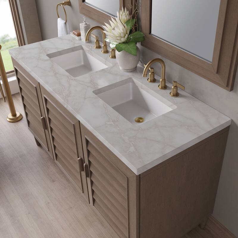 James Martin Vanities 620-V60D-FVSL Portland 60" Free Standing Double