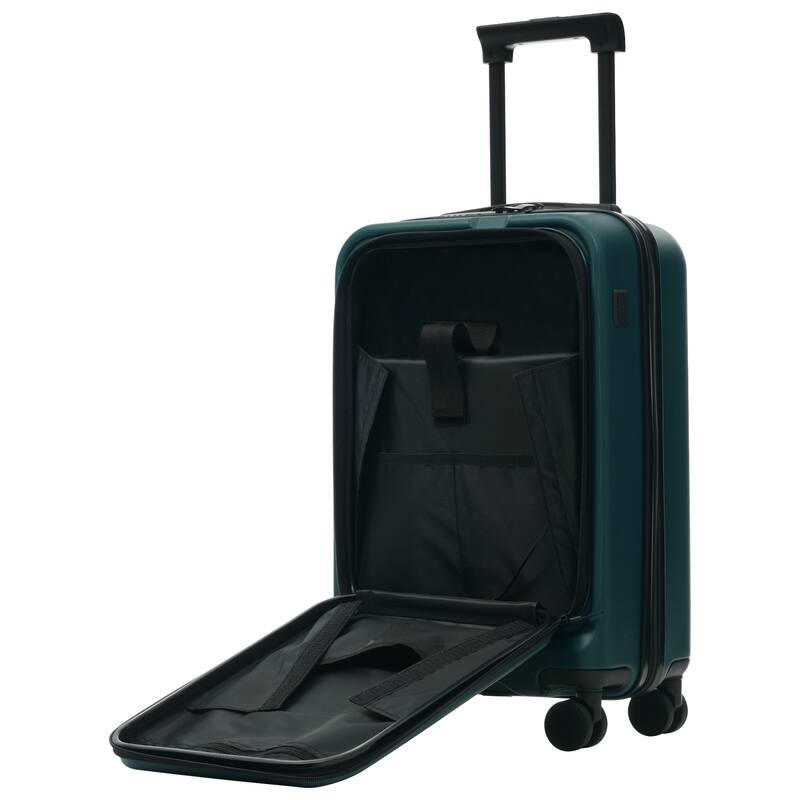 Luggage Sets 5 Piece with Front Opening, Hardside Expandable Carry On Suitcase Set with Double Spinner Wheel with USB Port