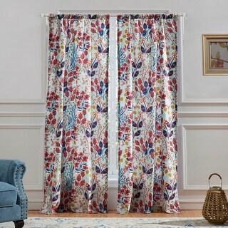 Barefoot Bungalow Perry Window Curtain Panels - Set of 2 - with ...