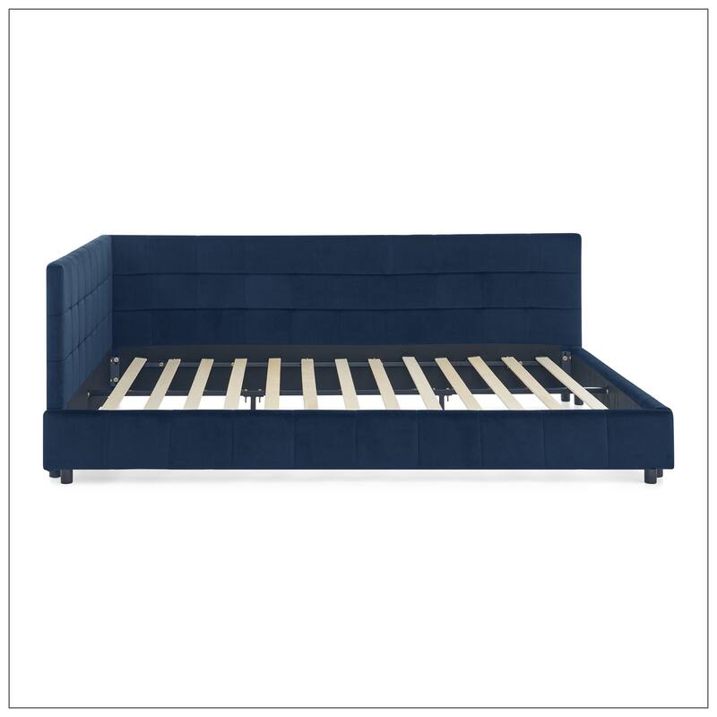 Queen Size Upholstered Tufted Bed Frame for Bedroom