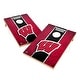preview thumbnail 1 of 4, Vintage Wisconsin Badgers 2x4 Tailgate Cornhole Boards Include Carrying Case