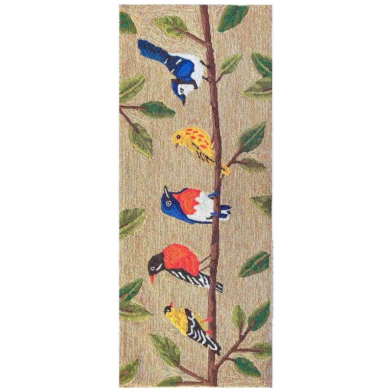 Liora Manne Frontporch Birds On A Branch Indoor/Outdoor Area Rug