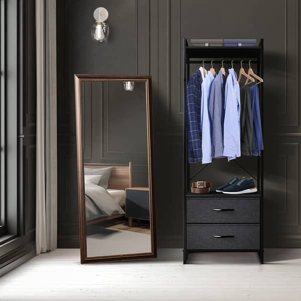 Sorbus Clothing Rack with 2 Drawers,Black Sorbus Clothing Rack with 2 Drawers,Black