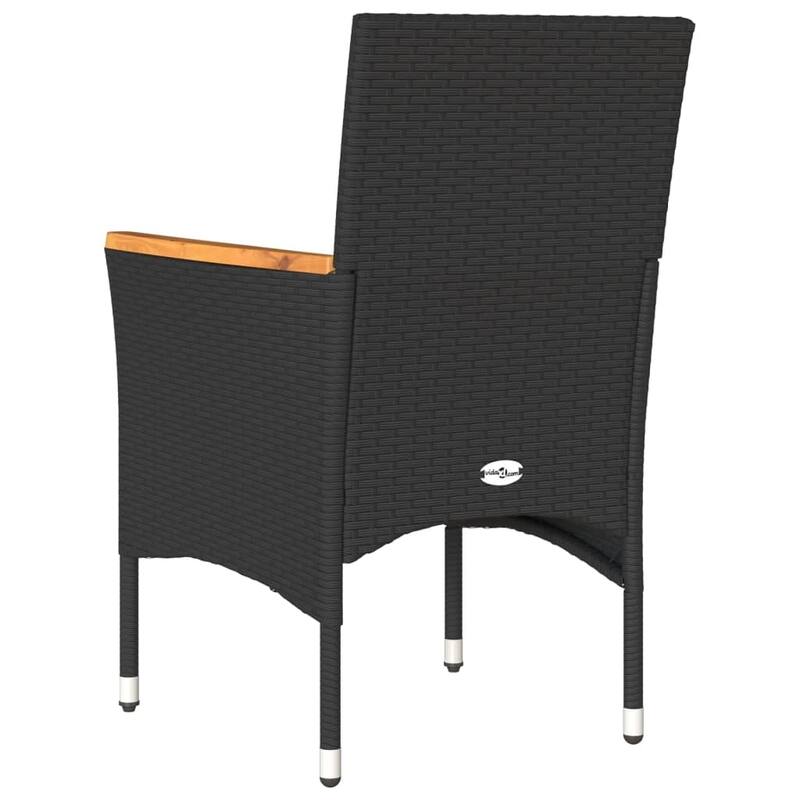 vidaXL Garden Chair Black, Cream White - 24.0 x 20.9 x 32.7