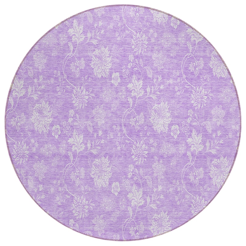 HomeRoots Floral Transitional Rectangle Outdoor Rug