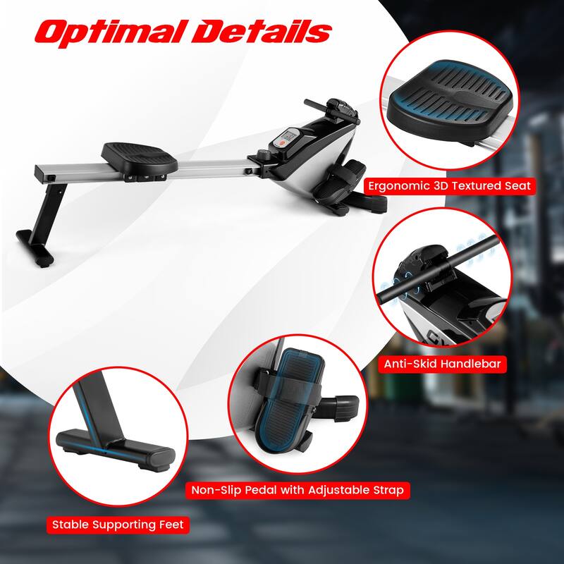 Adjustable Oxygen Resistance of Folding Magnetic Rowing - Black