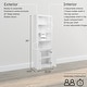 preview thumbnail 4 of 18, Tall Bookcase with 2 Shaker Doors, White