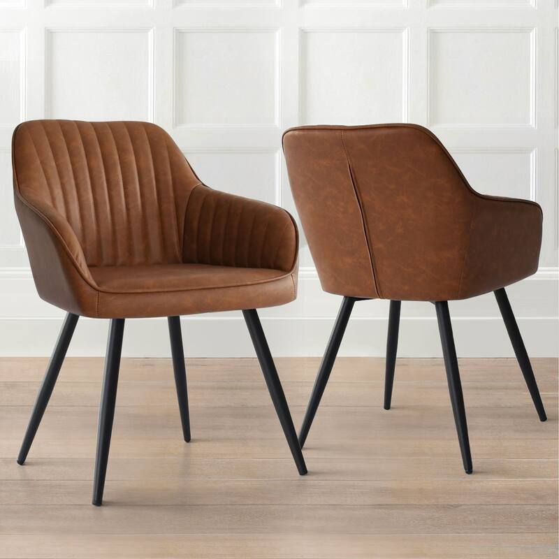 Upholstered Side Chair with Arms (Set of 2)