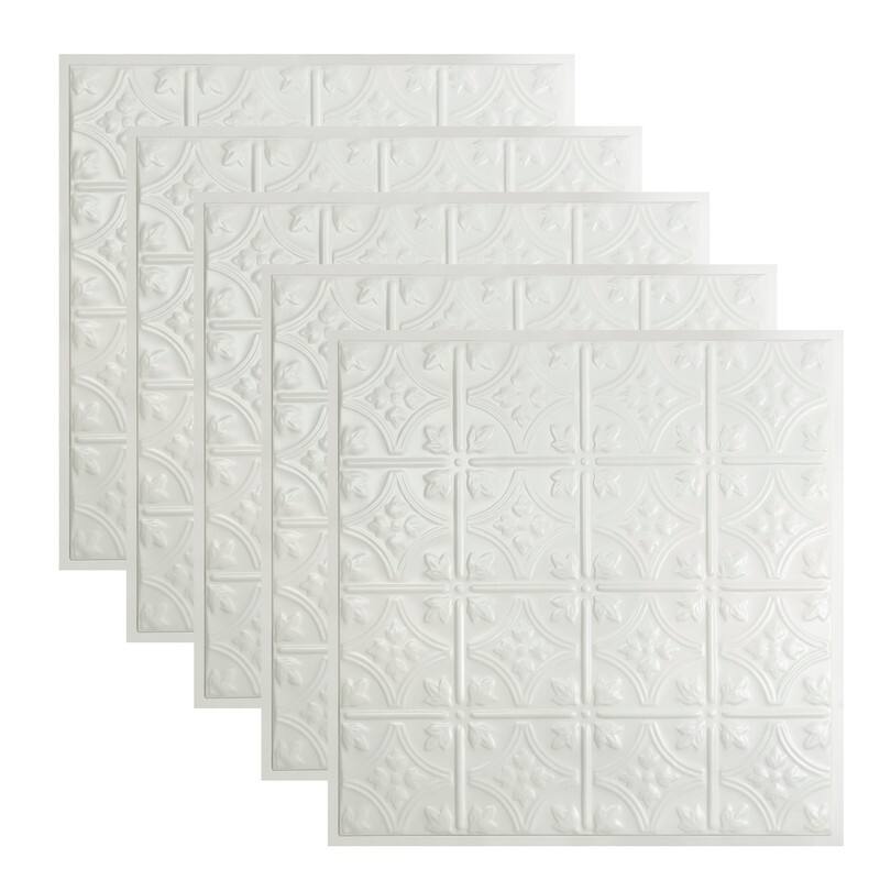Great Lakes Tin Hamilton Lay-in Ceiling Tile - Matte White - 2 x 2