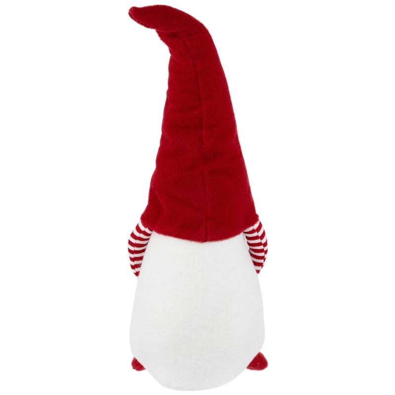 Standing Girl Gnome with Hands in Pocket Christmas Figure - 20.5" - Red and White
