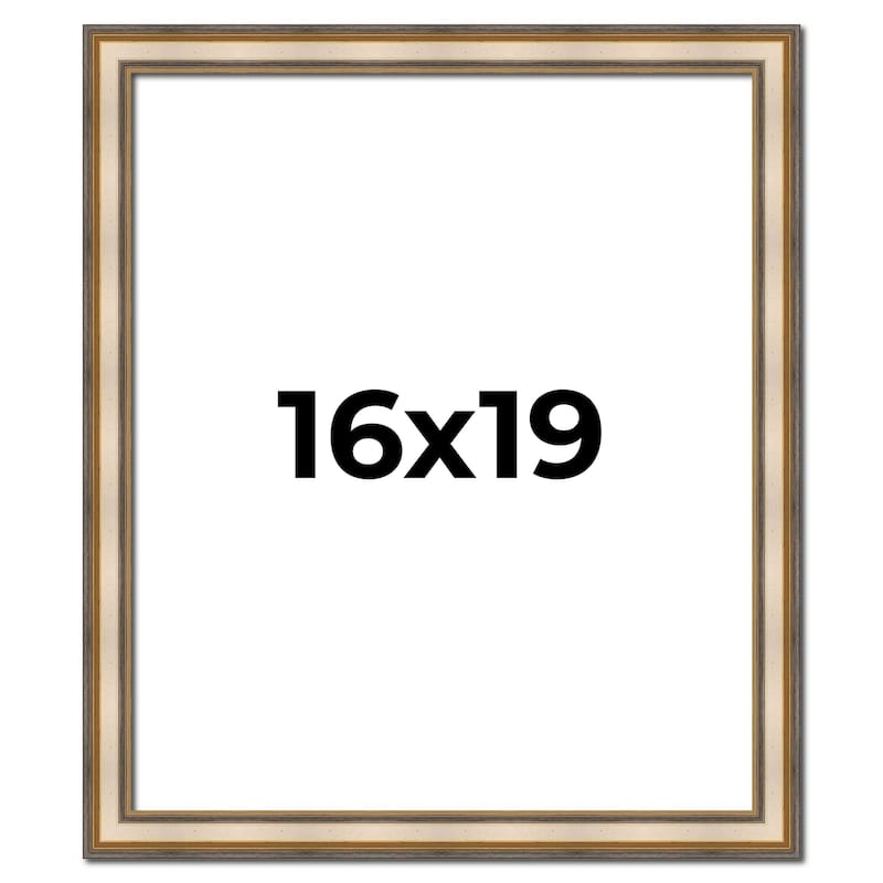 16x19 Frame Gold Solid Wood Shadow Box Width 1.5 Inches | Interior Frame Depth 2 3/8 Inches