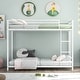 preview thumbnail 4 of 8, Gymax Twin Over Twin Bunk Bed Frame Platform W/Guard Rails & Side