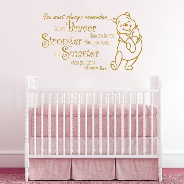 Winnie the Pooh Quote Nursery Wall Decal Bed Bath Beyond