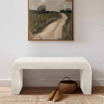 INK+IVY Steve Boucle Waterfall Bench