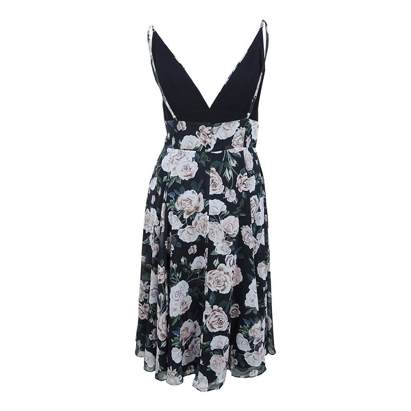 black fit and flare midi dress